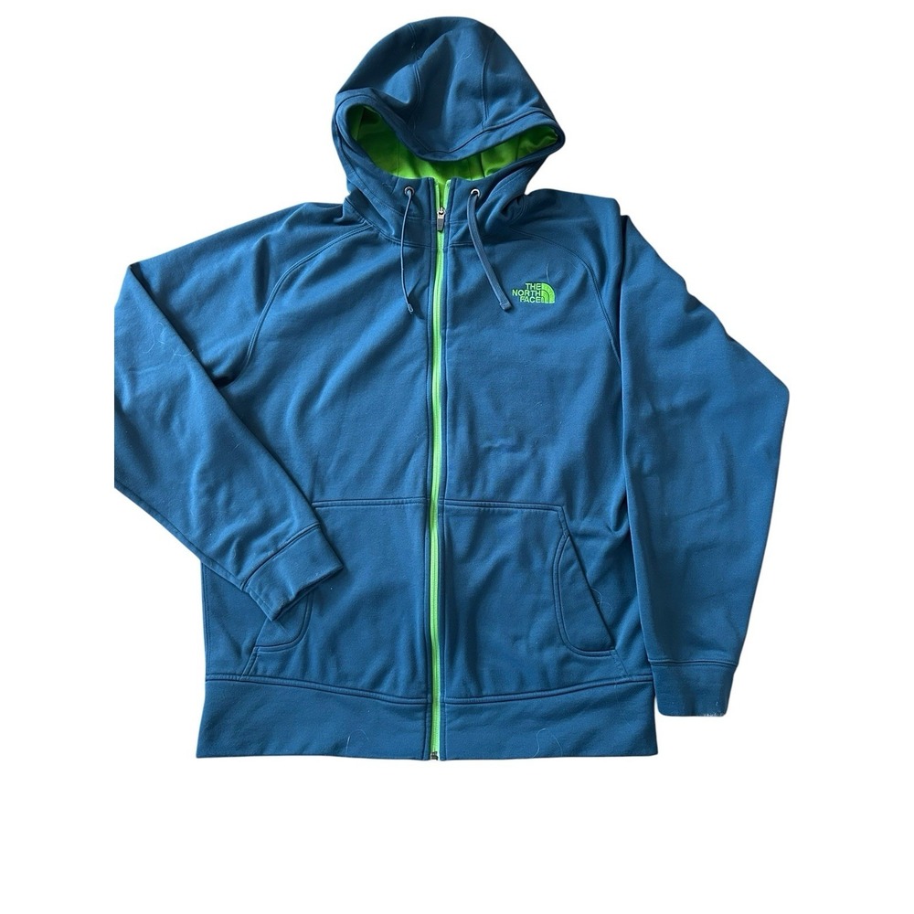 The North Face Borod Grid Fleece Full Zip Hoodie Men's Blue F12 A0HE SZ L